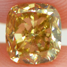 Cushion Shape Diamond Fancy Brown Yellow Loose Enhanced Polished 1.00 Carat VS1 - £1,158.74 GBP