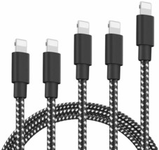 Phone Charger 【5Pack】 3FT 3FT 6FT 6FT 10FT Nylon Braided USB Charging &amp; Syncing  - £100.07 GBP