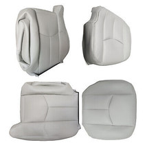4 x Front Leather Seat Cover Gray For Chevy Silverado GMC Sierra 2003-2006 - $85.14