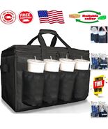 Commercial Quality Insulated Food Carrier with Large Cup Holders - XL Ca... - $812.19 MXN