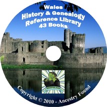 43 old books WALES History &amp; Genealogy Family Tree - £5.35 GBP