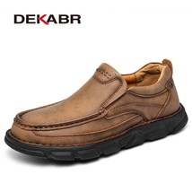 DEKABR Newly Men&#39;s Genuine Leather Shoes Size 39-48 Leather Soft Anti-slip Drivi - £59.88 GBP