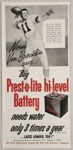 1953? Print Ad Prest-o-lite Batteries Toledo Norm Van Brocklin LA Rams Football - $15.28