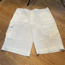 Men&#39;s Regal Wear Size 5XL (46-48) White Cargo Pocket Drawstring Shorts - £10.62 GBP
