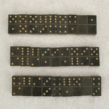 Vintage Black Wood Dominoes - 27 pieces! - $240.17 MXN