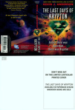 Kevin J. Anderson Superman Last Days of Krypton SDCC Promo Advance 3D Cover - £10.09 GBP