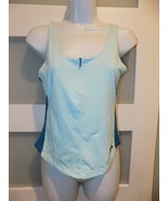 Fila Performa Two Tone Blue Front Zip Tank Top Size M Women's - $16.02