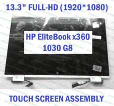 LCD 13.3" LED Screen Assembly HP Elitebook x360 1030 Model G7 G8 Laptop OEM - £186.62 GBP