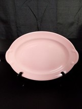 LuRay Pastels Pastel TST Taylor Smith Taylor Pink Oval Platter 12 inch plate MCM - £18.30 GBP