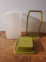 Tupperware Pickle Keeper Container #1560-2 Three Piece Set Avocado Green VTG - £13.62 GBP