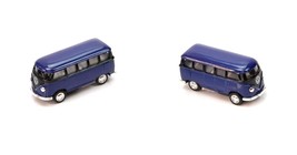 1:64 Blue 2.5&quot; 1962 VW Volkswagen Bus Diecast Model Toy Car  - £16.01 GBP