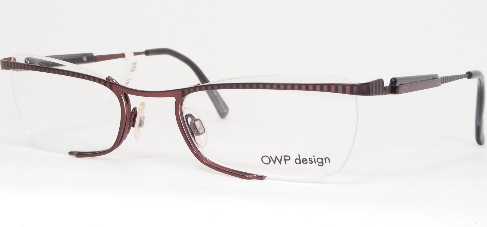 OWP Motif 1622 267 Aubergine / Gris Foncé Unique Lunettes 53-20-140mm Al... - $96.23