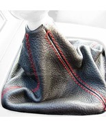 Shift Boot for 1990-1997 Mazda Miata MX5 Black Italian Leather/Red Top S... - $34.64