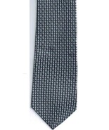 Dockers Necktie Black Silver Geometric 100% Silk Dupont Teflon Treated - $14.59