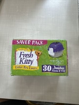 30 Count Fresh Kitty Litter Box Liners Super Thick, Durable, Easy Clean up Jumbo - £11.37 GBP