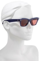 Celine CL40058I 84S 52mm Rectangle Women&#39;s Sunglasses - Milky Night Blue - £309.06 GBP