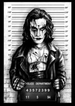 The Crow Mugshot Lowbrow Art Canvas Giclee Print by Marcus Jones Movie Sepia New - £56.09 GBP+