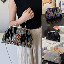 Luxury Sequins Evening Clutch Handbag For Formal Events - £51.93 GBP