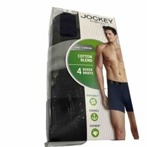 Jockey Mens 4Pack Boxer Briefs Underwear Cotton Active Blend Small 28-30 Tag Fre - £17.40 GBP