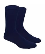 Navy Blue Fit Men&#39;s Solid Color Socks Plain - £11.88 GBP