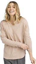 New Womens NWT S PrAna Top Cotton Gladis Organic Casual Champagne LS Log... - £82.49 GBP