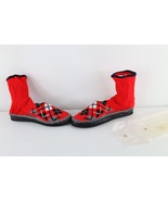 Deadstock Vintage 60s 70s Mens 12 Crochet Argyle Knit Pullon Slippers Sh... - $74.20
