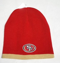 San Francisco 49ers 2-Tone Red/Tan Cuffless Knit Beanie Hat Winter Ski C... - $9.98