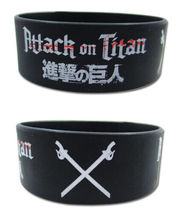 Attack on Titan: Logo &amp; Crossed Swords Wristband #54088 * NEW SEALED * - $9.99