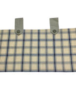 Vintage 90s Waverly Tab Plaid Valance Curtain Blue Beige 78x14in 2 Avail... - $32.18 CAD