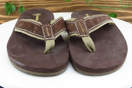 DOCKERS Size 10 M Brown Flip Flop Fabric Men Shoes - £15.47 GBP