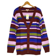 Bp. Be Proud Pride Stripe size Medium Gender Inclusive Oversize Cardigan Sweater - £35.54 GBP