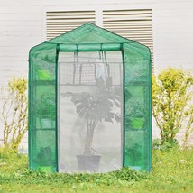 Mini Walk-in Greenhouse 3 Tiers 6 Shelves Plants Garden Green House for Indoor O - £83.13 GBP