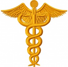 Caduceus embroidery design, medical pattern, healthcare design – instant... - $3.75