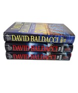  Lot 3 Books Hardcover By Baldacci, David 2 The Edge &amp; Simply Lies VERY ... - £7.86 GBP