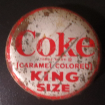 Coca-Cola Coke  carmel colored King Size Bottle cap with Cork Lining Used - $0.99
