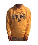 Men&#39;s Boston Bruins Gold Embroidered Hoodie - £38.30 GBP