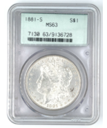 1881-S Silber Morgan Dollar Münze Ausgewählten Von PCGS As MS63 - €112,59 EUR