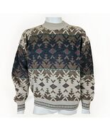 Vtg Italian Sweater Co Mens XL Southwest Pattern Wool Blend Mock Neck Pu... - €28,01 EUR
