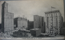 Vintage Post Card of “Times Square, N. Y. 1908, with Hotel Woodstock jus... - $6.99