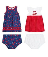 Koala Baby ~ Dress Set Cherries Pattern 2-Pack Pull Over Dresses &amp; Diape... - $414.79 MXN