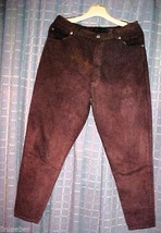 Sassoon Jeans,Dyed &amp; Mottled MAROON/BROWN;32&quot; Waist X 27&quot; Inseam;Slim Leg w/BOWS - £7.90 GBP