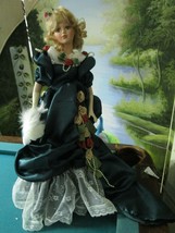 Seymour Mann 22&quot; Victorian Doll, New, Green And Gold Dress Silk Flowers - £100.01 GBP