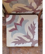 Hydraulic Tile with Red Flower Design Over 70 Years 20X20x2 cm - $857.69 MXN