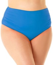 Anne Cole Womens Plus Size High-Waist Bikini Bottoms Color Blue Wave Size 22W - £56.23 GBP