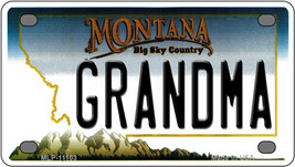 Grandma Montana Novelty Mini Metal License Plate Tag - £11.91 GBP