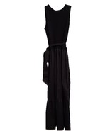 Isaac Mizrahi Black Sleeveless Tie Waist Flowy Pockets Maxi Dress Sz Med... - $449.29 MXN