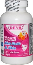 Deva Vegan Vitamins Hair Nails &amp; Skin Vegan 90 Tab - £23.17 GBP