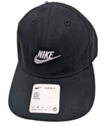 Nike Baseball Cap Hat Kids 4-7 Boys Child Adjustable Swoosh Cotton -BLACK - £12.34 GBP