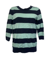 j crew merino stripe Merino Wool 3/4 Sleeve Pullover sweater Size S - £14.89 GBP