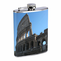 Famous Landmarks D1 Flask 8oz Stainless Steel Hip Drinking Colosseum Rome - £11.69 GBP